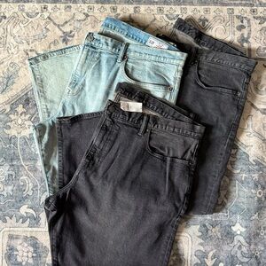 THREE Pairs NWT/EUC Men’s GAP Gapflex Jeans Size 42x30